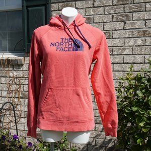 Vintage Women's Northface Hooded Sweatshirt Peach